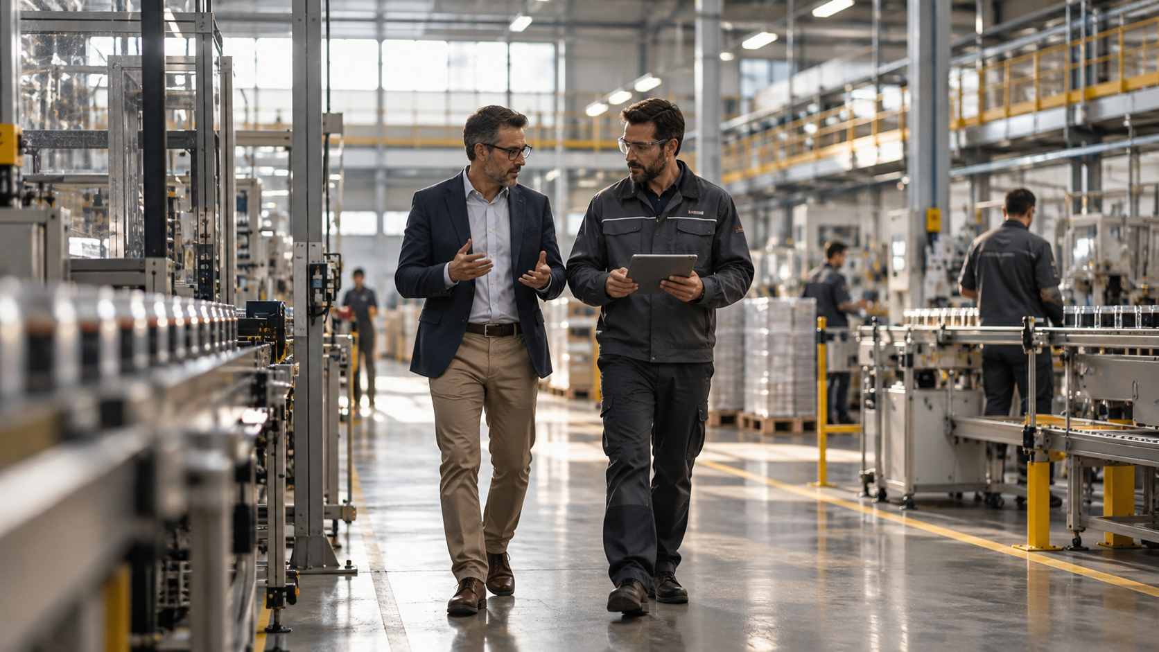 ambiente variado · Sessão de trabalho no chão de operação
